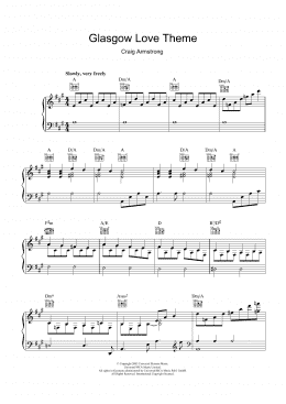 page one of Glasgow Love Theme (from Love Actually) (Piano Solo)