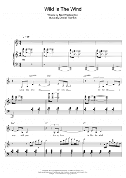 page one of Wild Is The Wind (Piano, Vocal & Guitar Chords)