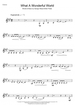 page one of What A Wonderful World (Clarinet Solo)