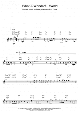 page one of What A Wonderful World (Alto Sax Solo)