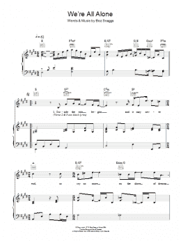 page one of We're All Alone (Piano, Vocal & Guitar Chords)