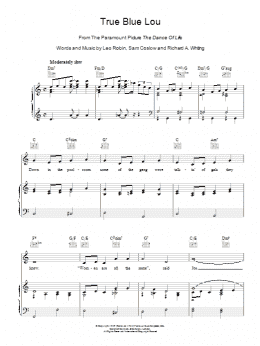 page one of True Blue Lou (Piano, Vocal & Guitar Chords)