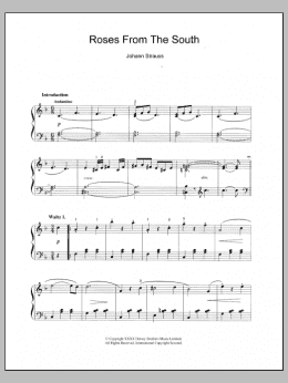 page one of Roses From The South (Piano Solo)