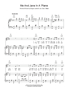 page one of Me And Jane In A Plane (Piano, Vocal & Guitar Chords)