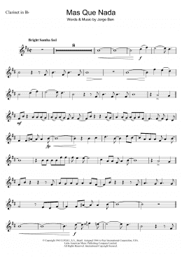 page one of Mas Que Nada (Say No More) (Clarinet Solo)