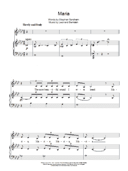 page one of Maria (from West Side Story) (Piano & Vocal)