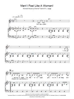 page one of Man! I Feel Like A Woman! (Piano & Vocal)
