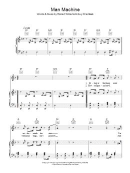 page one of Man Machine (Piano, Vocal & Guitar Chords)