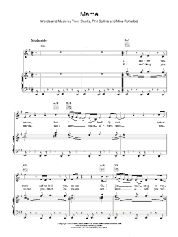 page one of Mama (Piano, Vocal & Guitar Chords)