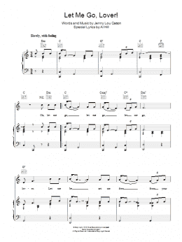 page one of Let Me Go, Lover! (Piano, Vocal & Guitar Chords)