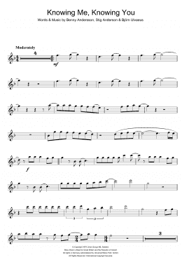 page one of Knowing Me, Knowing You (Flute Solo)