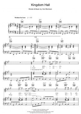 page one of Kingdom Hall (Piano, Vocal & Guitar Chords)