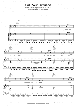 page one of Call Your Girlfriend (Piano, Vocal & Guitar Chords)