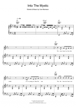 page one of Into The Mystic (Piano, Vocal & Guitar Chords)