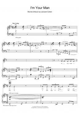 page one of I'm Your Man (Piano, Vocal & Guitar Chords)