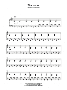 page one of The Hours (Piano Solo)