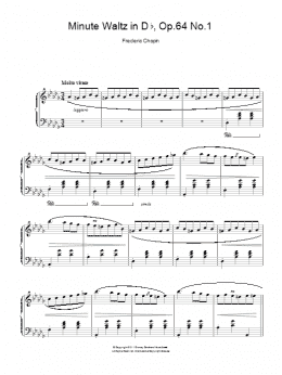 page one of Minute Waltz in D flat major Op. 64 No. 1 (Piano Solo)