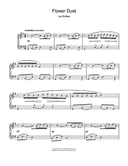 page one of Flower Duet (from Lakme) (Beginner Piano)