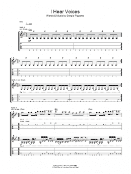 page one of I Hear Voices (Guitar Tab)