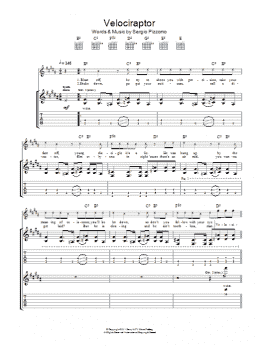page one of Velociraptor! (Guitar Tab)