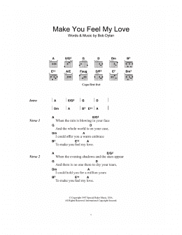page one of Make You Feel My Love (Guitar Chords/Lyrics)