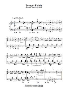 page one of Semper Fidelis (Piano Solo)