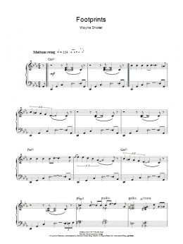 page one of Footprints (Piano Solo)