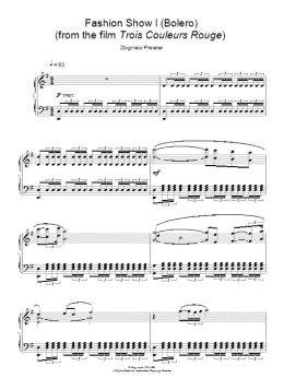 page one of Fashion Show I (Bolero) (from Trois Couleurs Rouge) (Piano Solo)