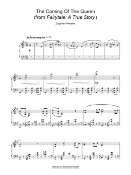 page one of The Coming Of The Queen (from Fairytale: A True Story) (Piano Solo)