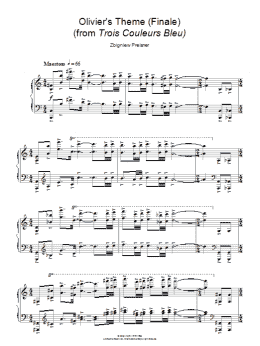 page one of Olivier's Theme (Finale) (from Trois Couleurs Bleu) (Piano Solo)