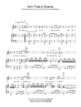 page one of Ain't That A Shame (Piano, Vocal & Guitar Chords)