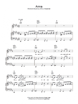 page one of Anna (Piano, Vocal & Guitar Chords)