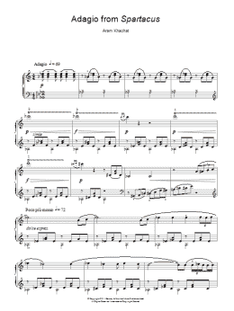 page one of Adagio From Spartacus (Piano Solo)