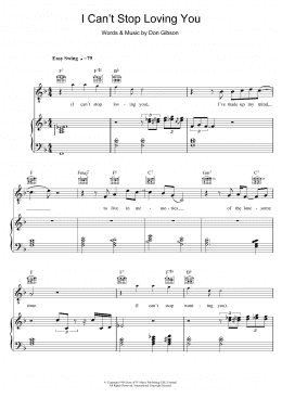 page one of I Can't Stop Loving You (Piano, Vocal & Guitar Chords)