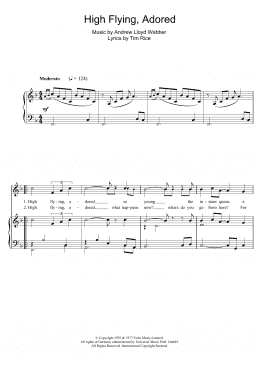page one of High Flying, Adored (from Evita) (Piano & Vocal)