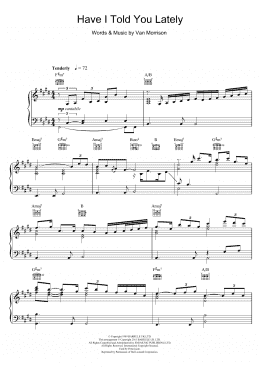 page one of Have I Told You Lately (Piano, Vocal & Guitar Chords)
