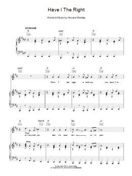 page one of Have I The Right (Piano, Vocal & Guitar Chords)