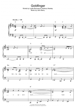 page one of Goldfinger (Piano & Vocal)