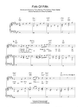 page one of Firth Of Fifth (Piano, Vocal & Guitar Chords)