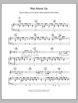 page one of Not About Us (Piano, Vocal & Guitar Chords)