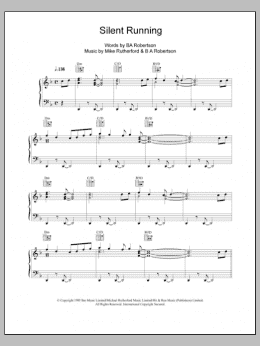 page one of Silent Running (Piano, Vocal & Guitar Chords)
