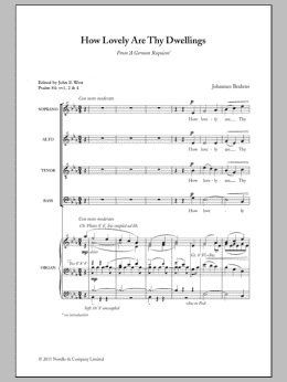 page one of How Lovely Are Thy Dwellings (SATB Choir)