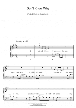 page one of Don't Know Why (5-Finger Piano)