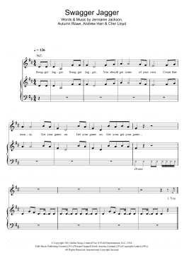 page one of Swagger Jagger (Piano, Vocal & Guitar Chords)