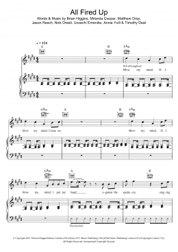 page one of All Fired Up (Piano, Vocal & Guitar Chords)