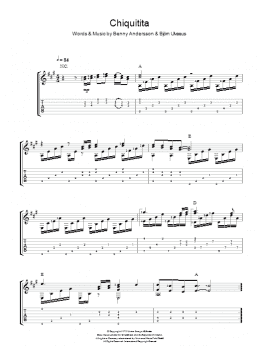 page one of Chiquitita (Easy Guitar)