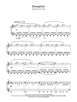 page one of Deception (Piano Solo)