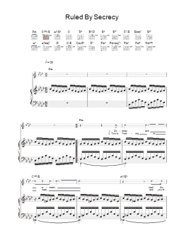 page one of Ruled By Secrecy (Guitar Tab)