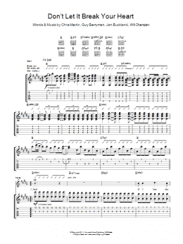 page one of Don't Let It Break Your Heart (Guitar Tab)