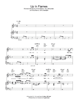 page one of Up In Flames (Piano, Vocal & Guitar Chords)
